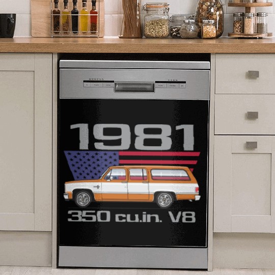 1981 Burnt Orange Dish Washer Covers