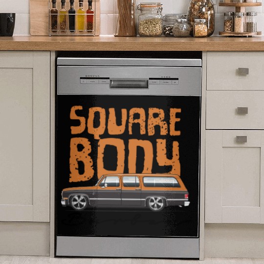 square Burnt Orange Dish Washer Covers