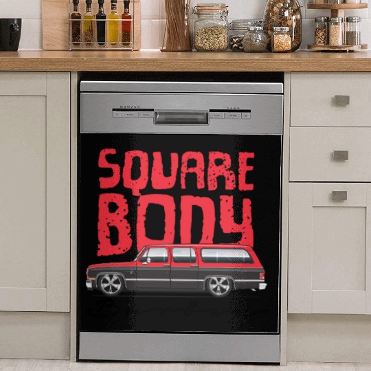 square Cardinal Red Dish Washer Covers