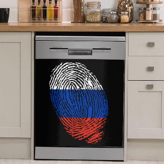 Russian flag fingerprints Dish Washer Covers
