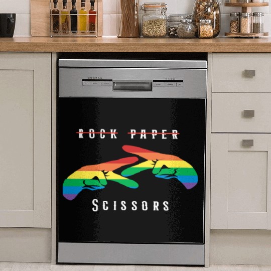 Rock Paper Scissors | Funny Lesbian Pride LGBT Dish Washer Covers