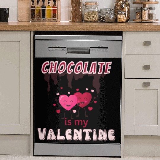 chocolate is my valentine Dish Washer Covers