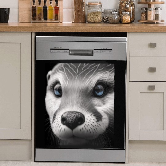 Fashionable Otter Design Cool Sea Otter With Blue Dish Washer Covers