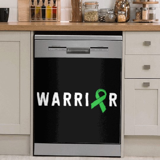 Mental Health Warrior Green Ribbon Awareness Dish Washer Covers