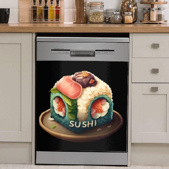 Amazing Realistic Sushi Design Dish Washer Covers