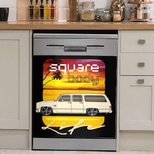 square Santa Fe Tan Dish Washer Covers