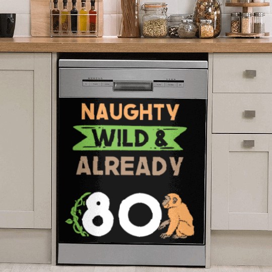 Gift 80 years birthday women Ape Monkey Dish Washer Covers