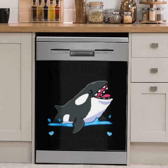 I like orcas and maybe like 3 people killer whale Dish Washer Covers