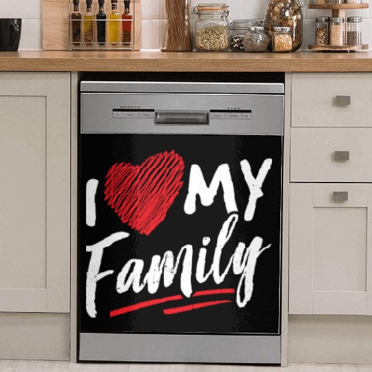 I Love My Family Gathering Families Reunion Dish Washer Covers