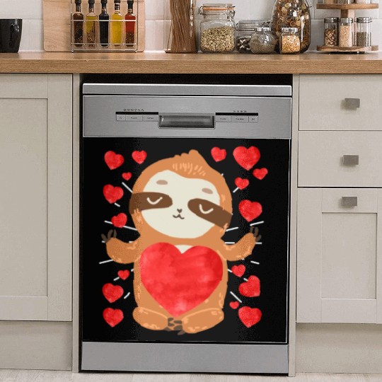 Couple love you my sloth Valentine's Day Dish Washer Covers