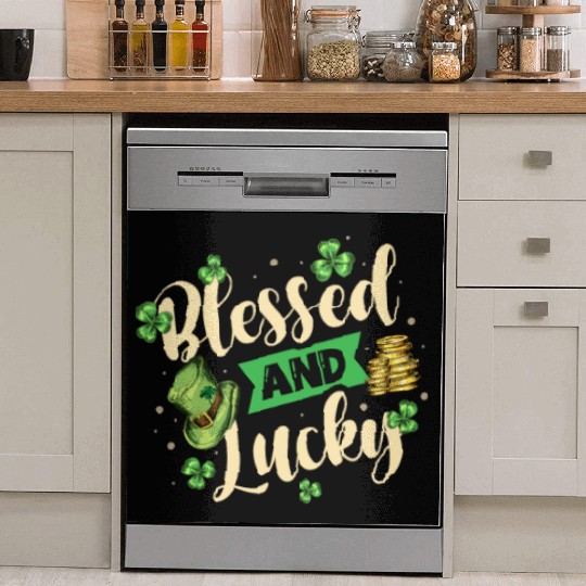 Blessed And Lucky Irish Pride St. Patricks Day Dish Washer Covers