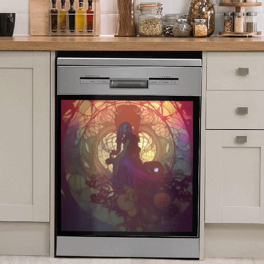 Psychedelic Clocktower Specter Dish Washer Covers