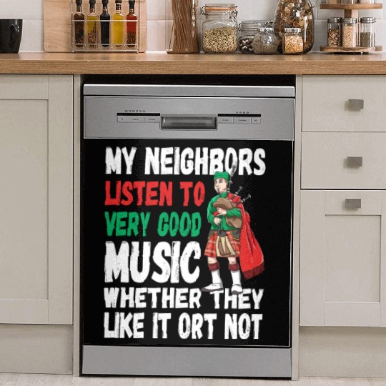 Bagpipe Accessorie Bagpiper Scottish Culture Dish Washer Covers