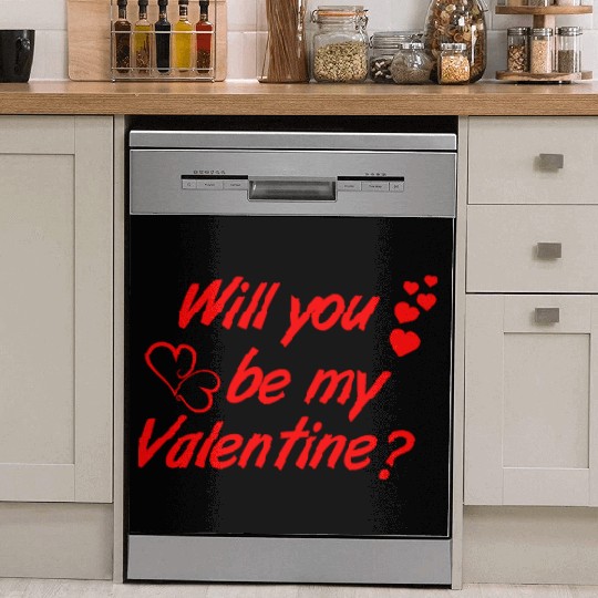 Will you be my Valentine Vector Dish Washer Covers Design
