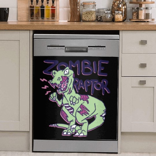 Zombie raptor scary Zombie raptor scary inspiratio Dish Washer Covers