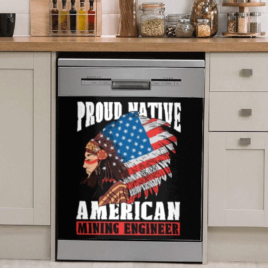 Engineer Engineering Us Flag Mining Engineer Dish Washer Covers
