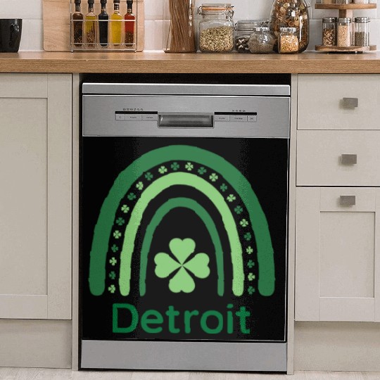 Detroit Clover Charm Boho Rainbow Dish Washer Covers