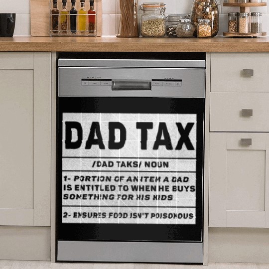 Vintage Dad Tax Definition Men Funny Father's Day Dish Washer Covers