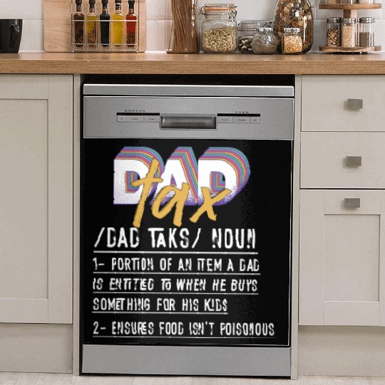 Vintage Dad Tax Definition Men Funny Father's Day Dish Washer Covers