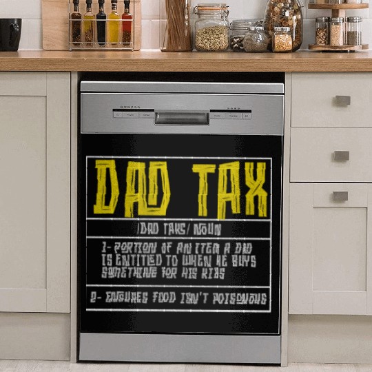 Vintage Dad Tax Definition Men Funny Father's Day Dish Washer Covers