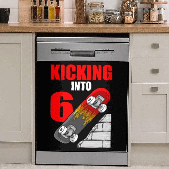 Skateboard Birthday For Boys 6th Birthday Skater Dish Washer Covers