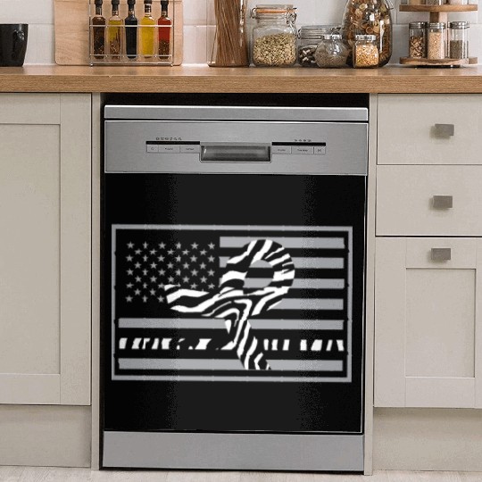 USA Flag Carcinoid Cancer Awareness Beat Cancer Dish Washer Covers