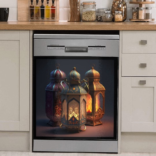 Ramadan lanterns hyper realistic hyper details Dish Washer Covers