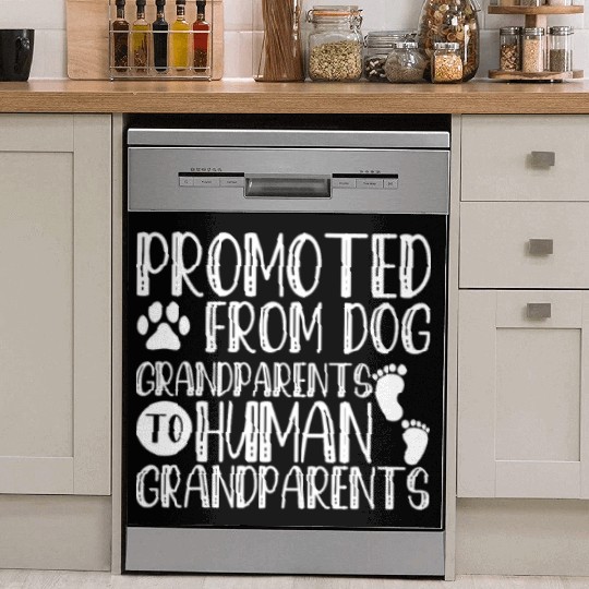 Promoted From Dog Grandparents To Human Grandparen Dish Washer Covers