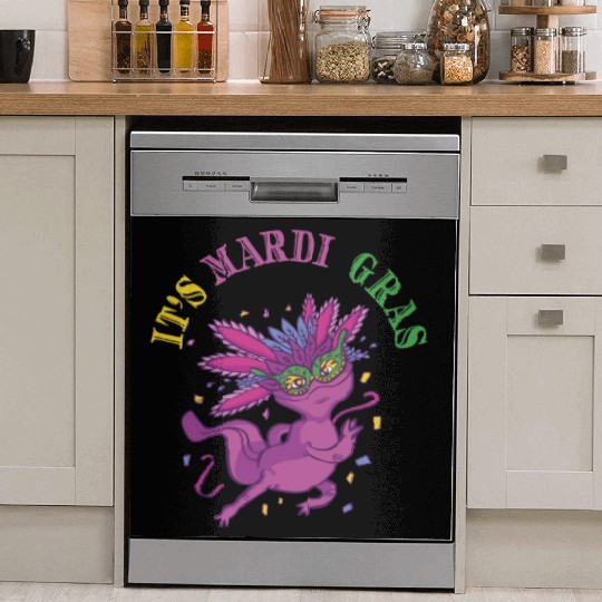 Axolotl Mardi Gras ITS MARDI GRAS AXOLOTL Dish Washer Covers