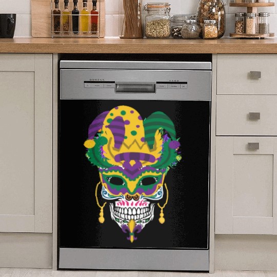 Mardi Gras Mask El Dia De Los Muertos Flower Sugar Dish Washer Covers