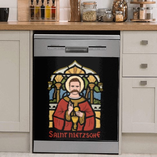 Saint Nietzsche Design for a Philosophy Student Dish Washer Covers