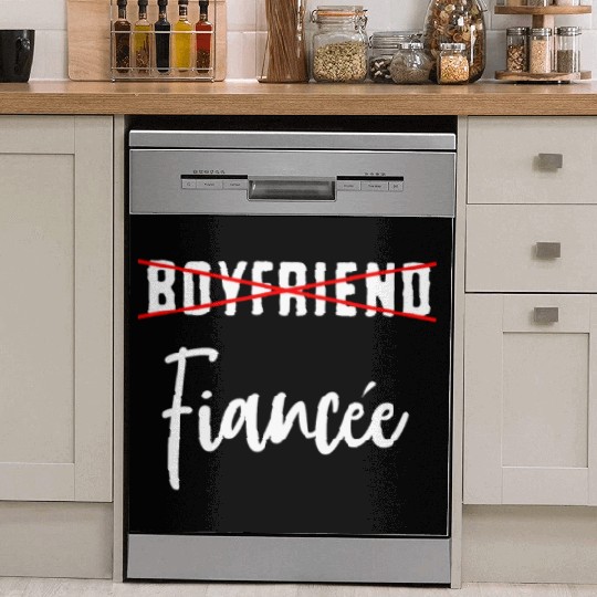 Couple Engagement Engaged Men Funny Fiancee Dish Washer Covers