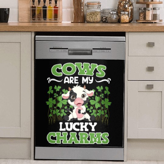 Cows are my lucky charms farmer Dish Washer Covers