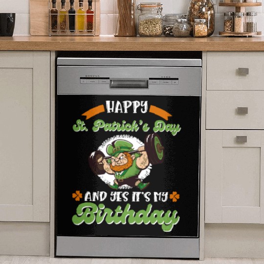 Birthday on St. Patrick's Day Dish Washer Covers
