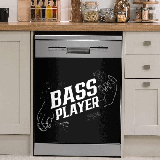 Bass Player Musician Music Guitar Band Dish Washer Covers