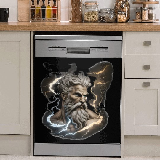 Zeus - A Colorful Tribute to the Greek God of Sky Dish Washer Covers