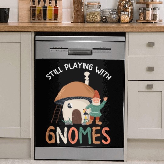 Gnomes - Gnome Collecting - Gnome Collector Dish Washer Covers