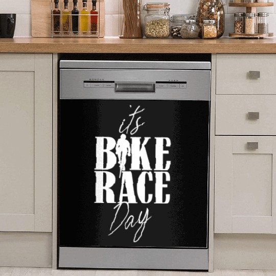 It's Bike Race Day Bicycle Cycling Racing Racer Dish Washer Covers