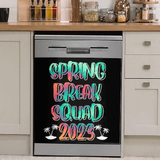 Spring Break Squad Summer Vacation Spring Break Dish Washer Covers