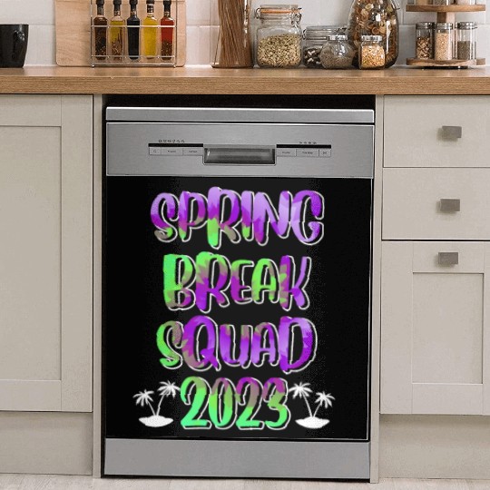 Spring Break Squad Summer Vacation Spring Break Dish Washer Covers