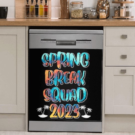 Spring Break Squad Summer Vacation Spring Break Dish Washer Covers