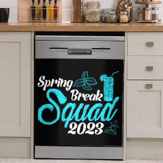Spring Break Squad 2023 Vacation Spring Break Dish Washer Covers