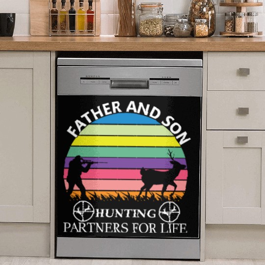 Father and son Hunting Partners For Life Dish Washer Covers