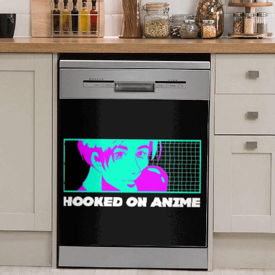 Hooked on Anime Japanese Kawaii Japan Cute Anime L Dish Washer Covers