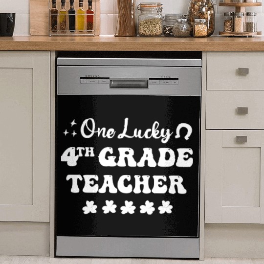 One lucky 4th Grade Teacher Dish Washer Covers