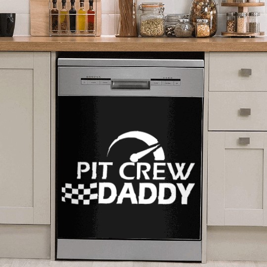 Pit Crew Daddy Race Car Birthday Party Racing Fami Dish Washer Covers