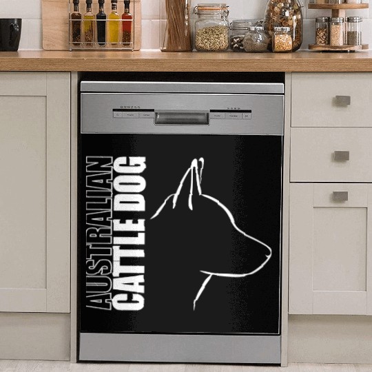 Funny Australian Cattle Dog Profile dog mom Dish Washer Covers