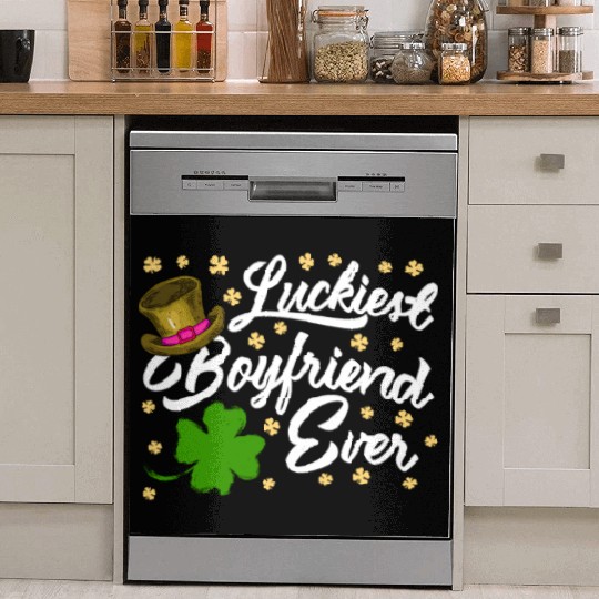 Luckiest Boyfriend Ever Valentine's Day Dish Washer Covers