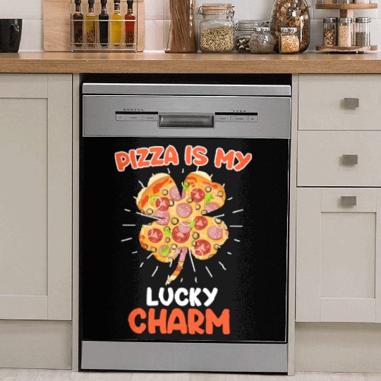 Pizza is my Lucky Charm Pizza Fan Dish Washer Covers