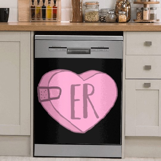 Cute ER Nurse Candy Heart Dish Washer Covers
